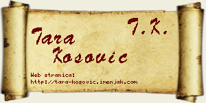 Tara Kosović vizit kartica
